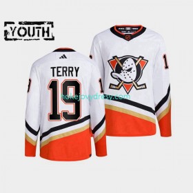 Dětské Hokejový Dres Anaheim Ducks Troy Terry 19 Adidas 2022-2023 Reverse Retro Bílý Authentic